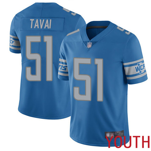 Detroit Lions Limited Blue Youth Jahlani Tavai Home Jersey NFL Football 51 Vapor Untouchable